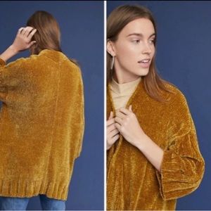 Anthropologie Chenile Moth Mustard Swater